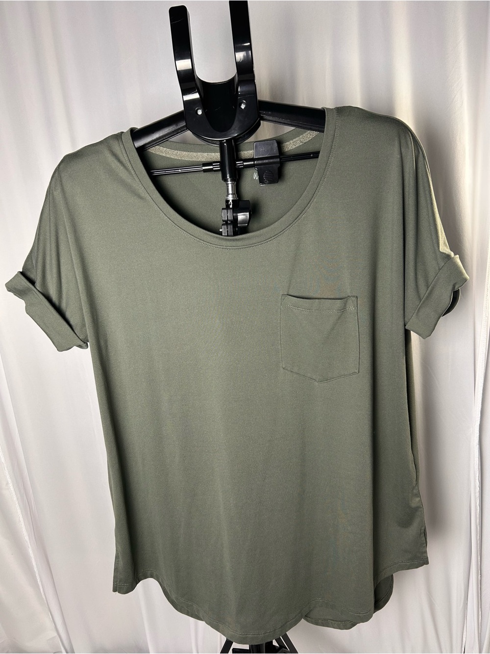 Wonderly Olive Green Short Sleeve Pocket Tee